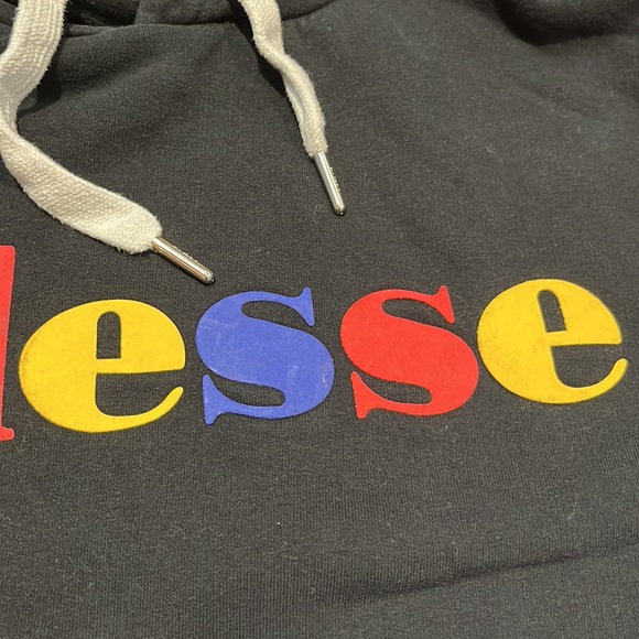 ellesse kangaroo pouch colourful letters hoodie - Picture 8 of 11